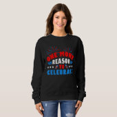 Sweatshirt 4 juillet Faire-part de grossesse (Devant entier)