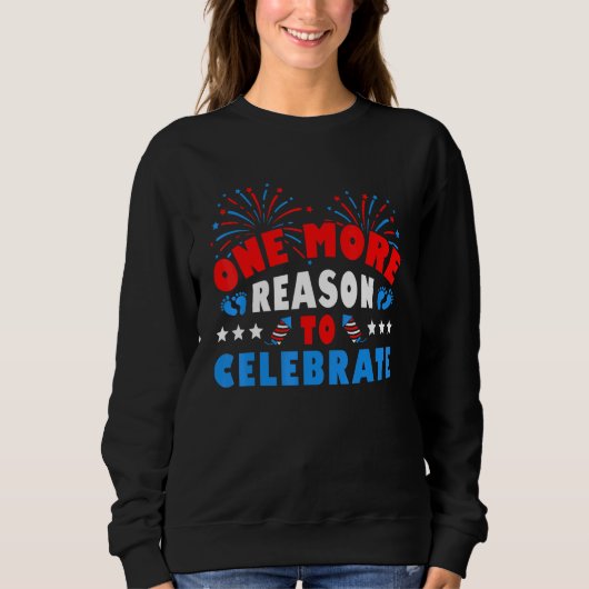 Sweatshirt 4 juillet Faire-part de grossesse (Devant)