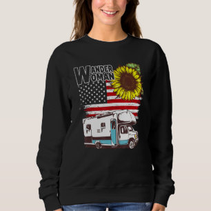 Sweatshirt 4 Juillet Femme Parking Rv Camp été Camping