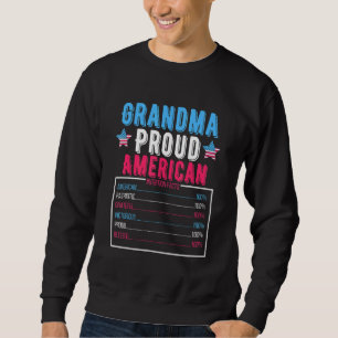 Sweatshirt 4 juillet Fier La valeur nutritive américaine Né G