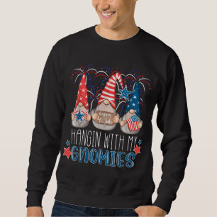 Sweatshirt 4 juillet Gnomes Hangin' Avec Mes Gnomies Été