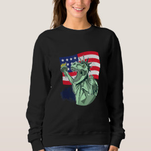 Sweatshirt 4 juillet Indépendance T-Rex Liberty Design