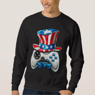Sweatshirt 4 juillet jeu vidéo American Flag Uncle Sam Gam