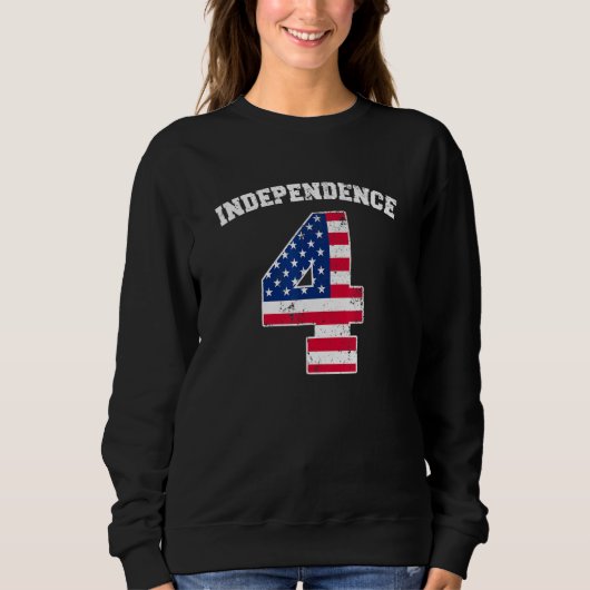 Sweatshirt 4 juillet Jour de l'Indépendance Us American Flag (Devant)