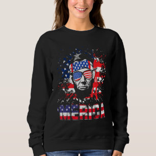 Sweatshirt 4 juillet Merica Abe Lincoln Cool Patriotique Homm