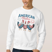 Sweatshirt 4 juillet Patriotique Américain Poulet-62987 T-Shi (Devant)