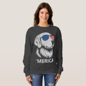 Sweatshirt 4 juillet patriotique de Merica Labrador (Devant entier)