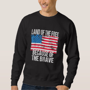 Sweatshirt 4 juillet Usa Drapeau Terrain De La Libre À Cause