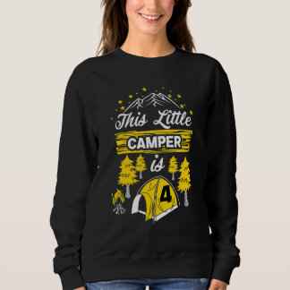 Sweatshirt 4e Camping Anniversaire Camp 4 ans