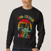 Sweatshirt 4th Grade Level Complete groovy Last Day Of School (Devant)