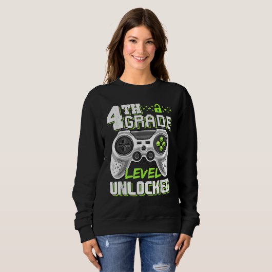 Sweatshirt 4th Grade Level Unlocked Game On 4th Grade Back To (Devant entier)