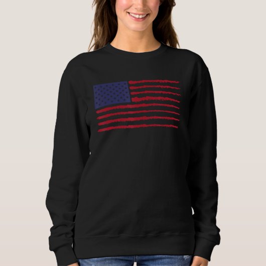 Sweatshirt 4th July American Patriotic Independence Day Men W (Devant)