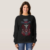 Sweatshirt 4th July Y'allternative USA Flag Western Skull Wom (Devant entier)