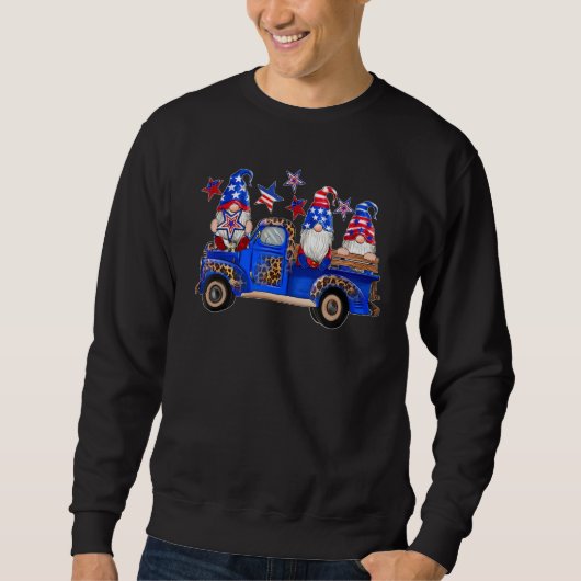 Sweatshirt 4th Of July 2023 Patriotic Gnomes Funny American U (Devant)