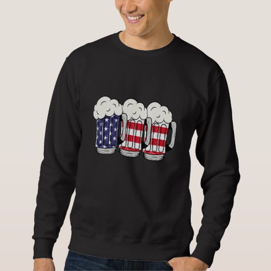 Sweatshirt 4th Of July  American Flag Patriotic Alcoholic (Devant)