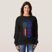 Sweatshirt 4th of July American Flag Patriotic God Bless Amer (Devant entier)