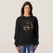 Sweatshirt 4th of July Australian Shepherd USA Flag Patriotic (Devant entier)