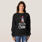 Sweatshirt 4th Of July Crew Gnome  Women America Flag Love  1 (Devant entier)