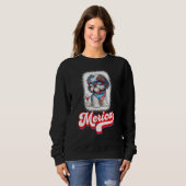 Sweatshirt 4th Of July Cute Shih Tzu Puppy Dog (Devant entier)