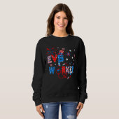 Sweatshirt 4th Of July For Women Stethoscope Patriotic EVS Wo (Devant entier)