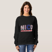 Sweatshirt 4th Of July Nurse Life American USA Flag NICU Nurs (Devant entier)