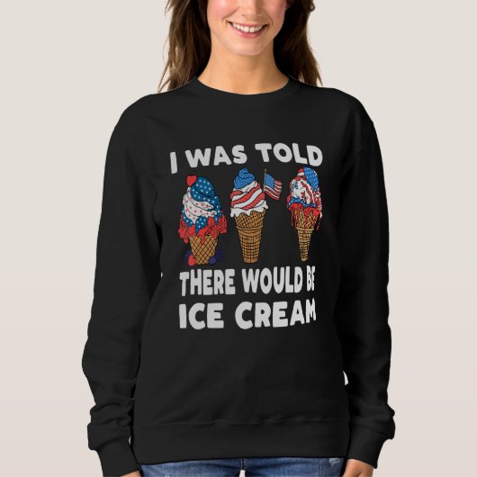 Sweatshirt 4th Of July Patriotic American Ice Cream Cone (Devant)