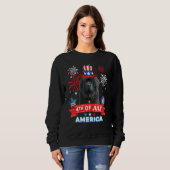 Sweatshirt 4th Of July Patriotic Day Newfoundland Dog Indepen (Devant entier)