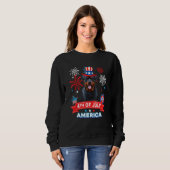 Sweatshirt 4th Of July Patriotic Day Rottweiler Dog Independe (Devant entier)