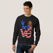 Sweatshirt 4th Of July Patriotic Love Goldendoodle American F (Devant entier)