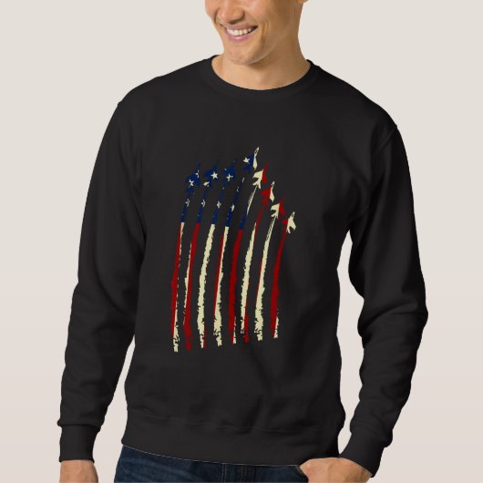 Sweatshirt 4th Of July  Patriotic USA Flag (Devant)