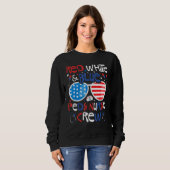 Sweatshirt 4th of July Red White & Blue PEDS Nurse Crew Patri (Devant entier)