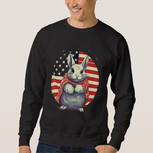 Sweatshirt 4th Of July US Flag Chinchilla (Devant)