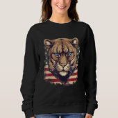 Sweatshirt 4th Of July US Flag Cougar (Devant)