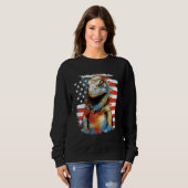 Sweatshirt 4th Of July US Flag Iguana (Devant entier)