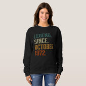Sweatshirt 50 Years Old Legend Since October 1972 50th Birth (Devant entier)