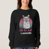 Sweatshirt 51 ans Anniversaire Llamazing Llama 51e anniversai (Devant)
