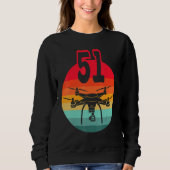 Sweatshirt 51e Anniversaire I Télécommande Rétro Drones Avec (Devant)