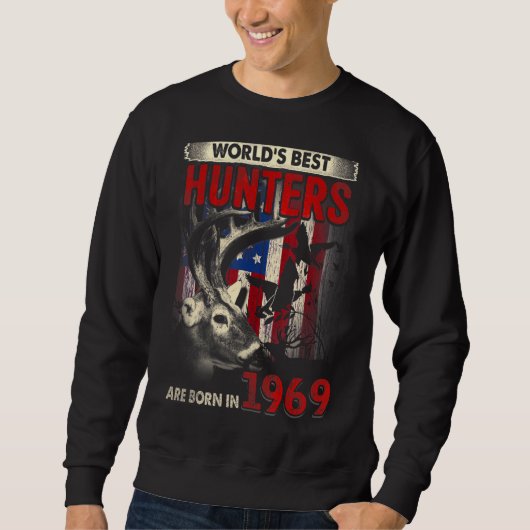 Sweatshirt 53 Ans Chasseur De Cerfs Né En 1969 53e Anniversai (Devant)