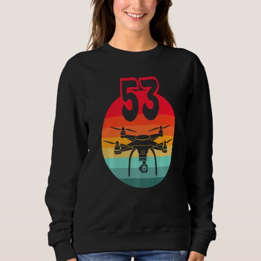 Sweatshirt 53e Anniversaire I Télécommande Rétro Drones Avec  (Devant)
