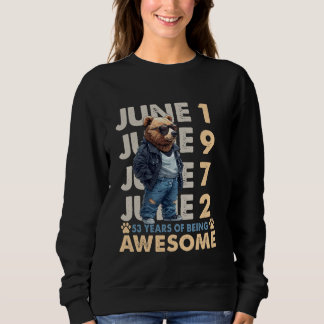 Sweatshirt 53e anniversaire Légendes de l'ours Juin 1972 53 a