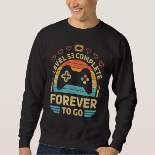 Sweatshirt 53e Mariage Anniversaire Vidéo Gamer Niveau 53 Com