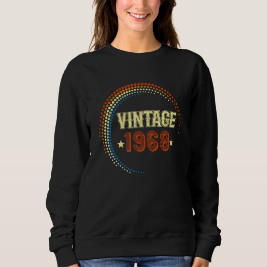Sweatshirt 54e anniversaire Vintage 1968 Idée (Devant)