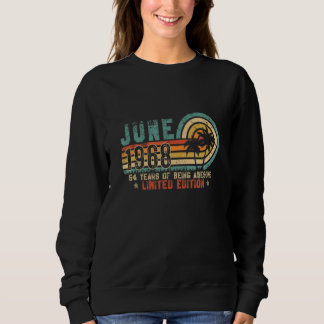 Sweatshirt 54e anniversaire Vintage juin 1968 Rétro 54 ans B