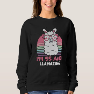 Sweatshirt 55 ans Anniversaire lamazing 55e anniversaire Llam