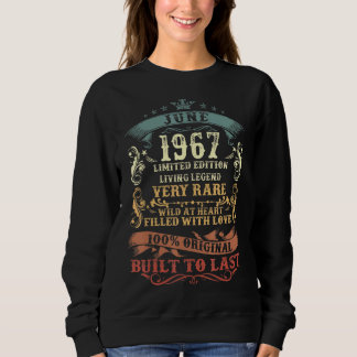 Sweatshirt 55 Ans Juin 55 Anniversaire Pour Hommes Femmes