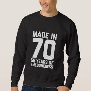 Sweatshirt 55e anniversaire pour hommes femmes Fils fille 55 