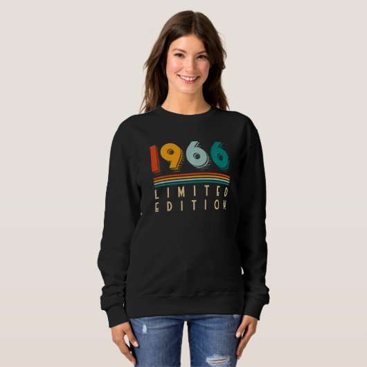 Sweatshirt 56e anniversaire Vintage 1966 (Devant entier)