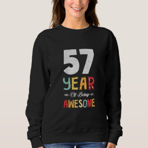 Sweatshirt 57 Ans D'Être Awesome Coeur Flore Arrow 57e