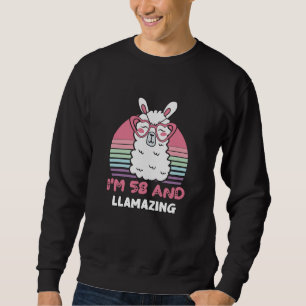 Sweatshirt 58 ans Anniversaire lamazing 58e anniversaire Llam