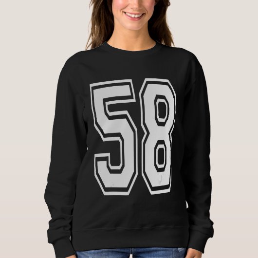 Sweatshirt 58 Birthday College Numéro (Devant)